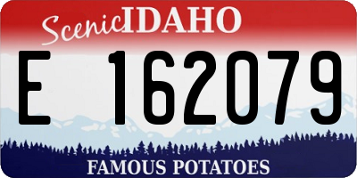 ID license plate E162079