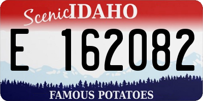 ID license plate E162082