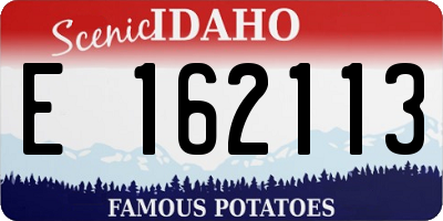 ID license plate E162113