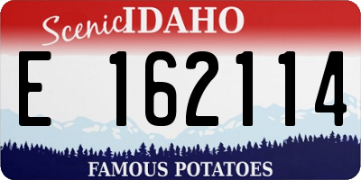 ID license plate E162114