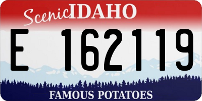 ID license plate E162119