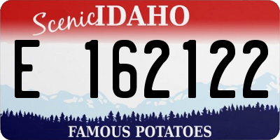ID license plate E162122