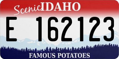 ID license plate E162123