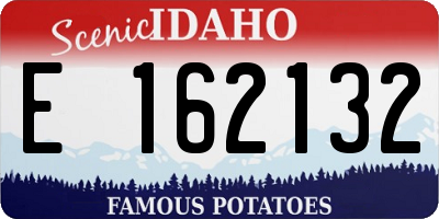 ID license plate E162132
