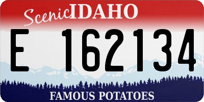 ID license plate E162134