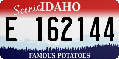 ID license plate E162144