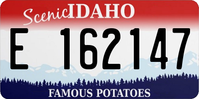 ID license plate E162147