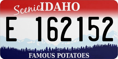 ID license plate E162152
