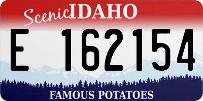 ID license plate E162154