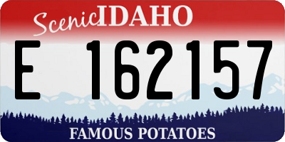 ID license plate E162157