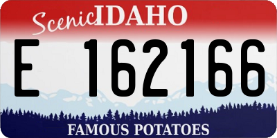 ID license plate E162166