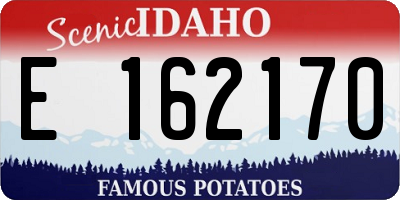 ID license plate E162170
