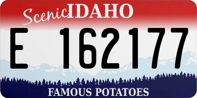 ID license plate E162177
