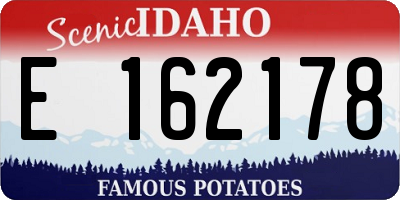 ID license plate E162178