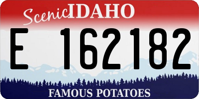 ID license plate E162182