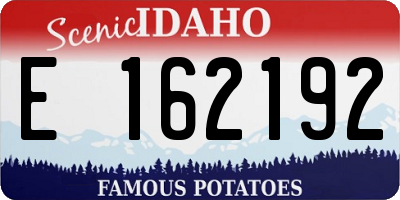ID license plate E162192