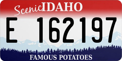 ID license plate E162197