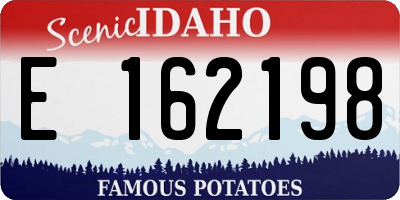 ID license plate E162198