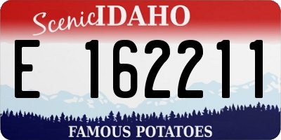 ID license plate E162211