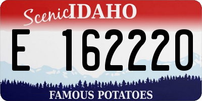 ID license plate E162220