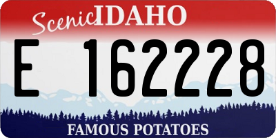 ID license plate E162228