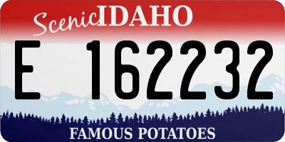 ID license plate E162232