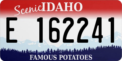 ID license plate E162241