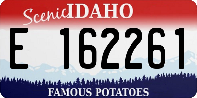 ID license plate E162261