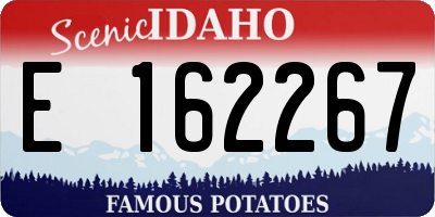 ID license plate E162267