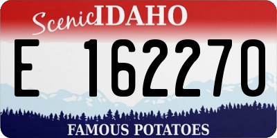 ID license plate E162270