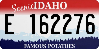 ID license plate E162276
