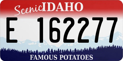 ID license plate E162277