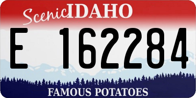 ID license plate E162284
