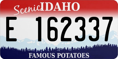 ID license plate E162337