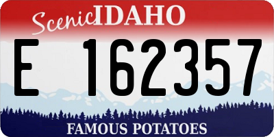 ID license plate E162357