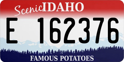 ID license plate E162376