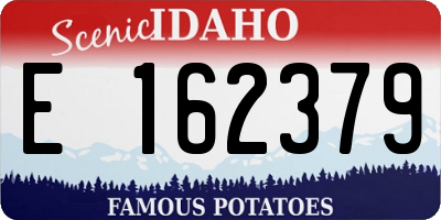 ID license plate E162379