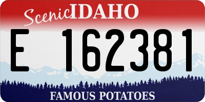 ID license plate E162381