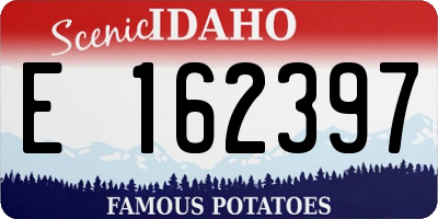ID license plate E162397