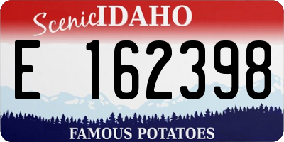 ID license plate E162398
