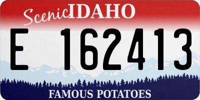 ID license plate E162413