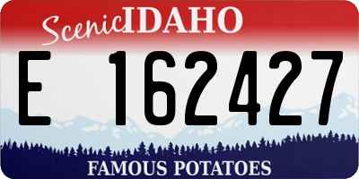 ID license plate E162427