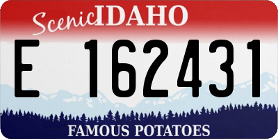 ID license plate E162431