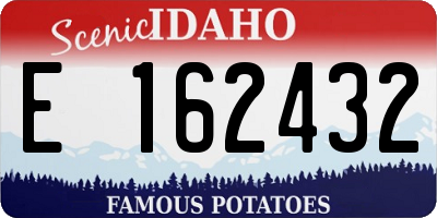 ID license plate E162432