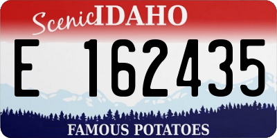 ID license plate E162435