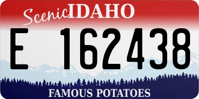 ID license plate E162438