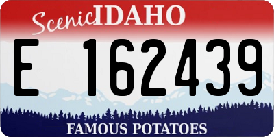 ID license plate E162439