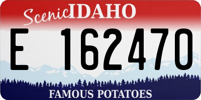 ID license plate E162470