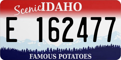 ID license plate E162477