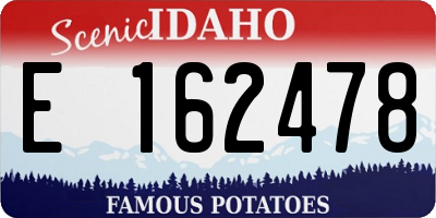 ID license plate E162478